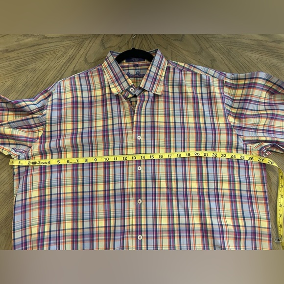 Alan Flusser men’s plaid long sleeve button down size XL - Picture 4 of 7